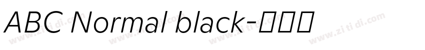 ABC Normal black字体转换